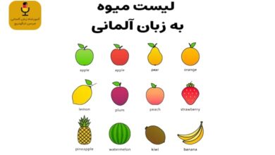 میوه ها به آلمانی
